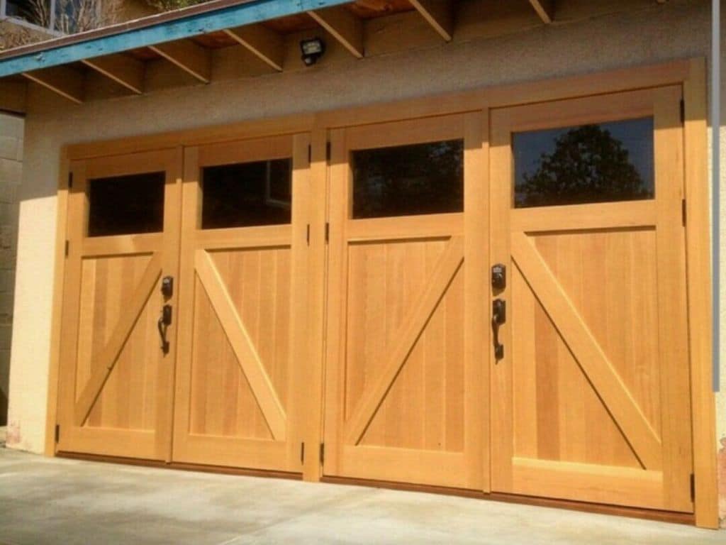 wooden garage door in Anaheim, CA